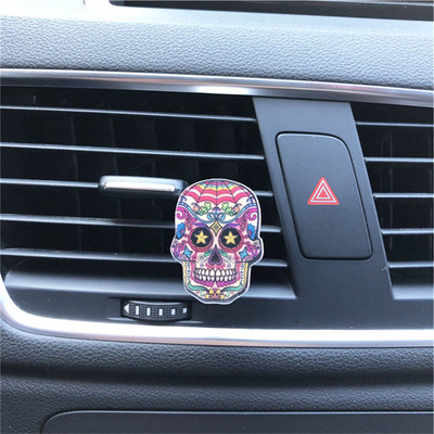Ljupki cvijet lubanja Dodaci za automobile Akrilni automobilski parfem za klimatizaciju Nestašni uzorak Dizajn automobila 100 Original