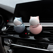 Kawaii Cat Shape Kreativni slatki dekor Dodaci za automobile Interijer Parfem Difuzor Otvor za zrak Miris ABS kopča Osvježivač zraka za automobil