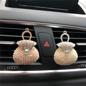 Prekrasna metalna ženska torba za modeliranje automobila osvježivač zraka parfem Prekrasna biserna mala torbica parfem za auto Ornamenti