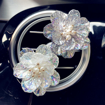 премиум автомобилен освежител за въздух бухал птица изход декоративни аксесоари кристално цвете фин парфюм за кола щипка жени момичета