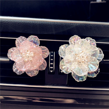 премиум автомобилен освежител за въздух бухал птица изход декоративни аксесоари кристално цвете фин парфюм за кола щипка жени момичета