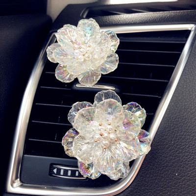 aukščiausios kokybės automobilių oro gaiviklis pelėda paukščių išleidimo anga dekoratyviniai aksesuarai krištolo gėlė puikūs automobiliniai kvepalų segtukai moterys mergaitės