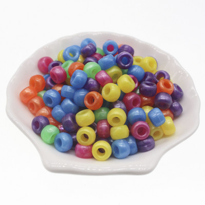 100 vnt. 6x9 mm didelės skylės akrilo karoliukai Dredo karoliukai tarpiklis Laisvi karoliukai papuošalams gaminti „pasidaryk pats“ rankų darbo apyrankių priedai