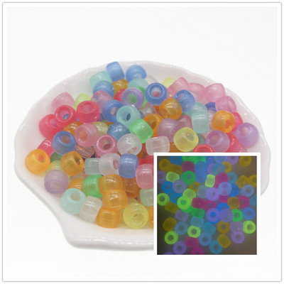 100 vnt. 6x9 mm didelės skylės akrilo karoliukai Dredo karoliukai tarpiklis Laisvi karoliukai papuošalams gaminti „pasidaryk pats“ rankų darbo apyrankių priedai