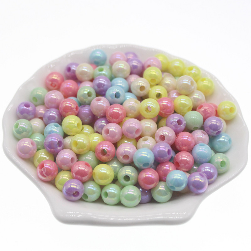4-12 mm bombone boje AB privjesci okrugle akrilne perle labave razmaknice perle za izradu nakita DIY dodaci za ručno izrađene narukvice