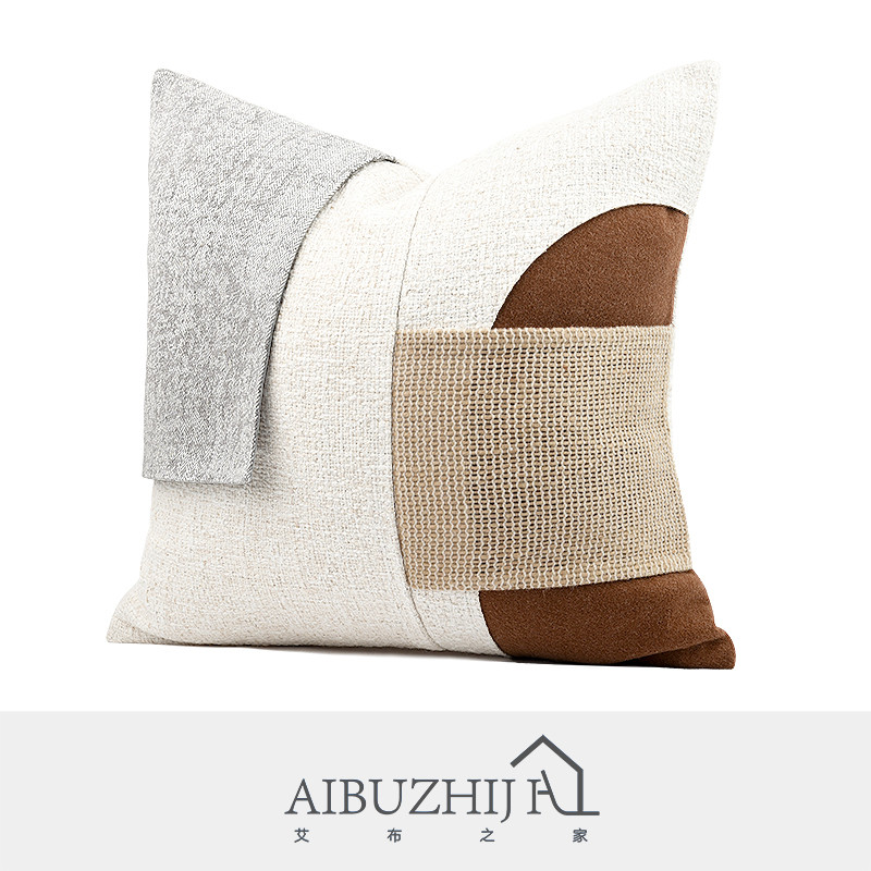 Lagana luksuzna jastučnica Smeđe Sivo Bijeli Geometrijski Poklopni Jastuci 45x45cm 30x50cm Ukrasni Jastuci Za Dnevni Boravak Kauč Auto