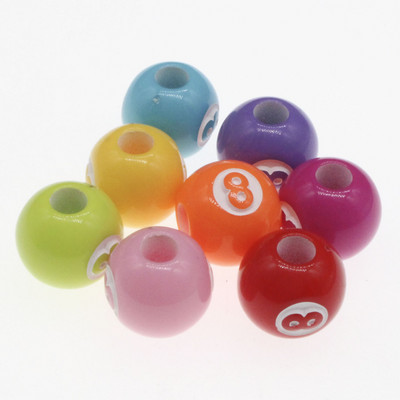 50kom akrilnih kuglica s velikom rupom od 8 riječi za izradu nakita DIY dodaci za ručno izrađene narukvice 12 mm