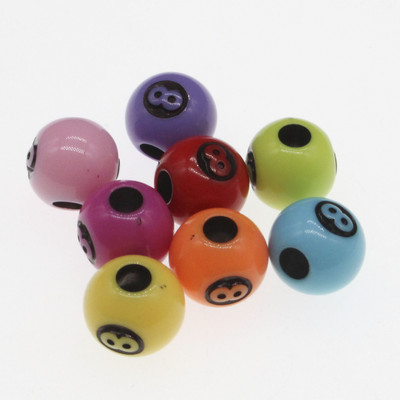50kom akrilnih kuglica s velikom rupom od 8 riječi za izradu nakita DIY dodaci za ručno izrađene narukvice 12 mm