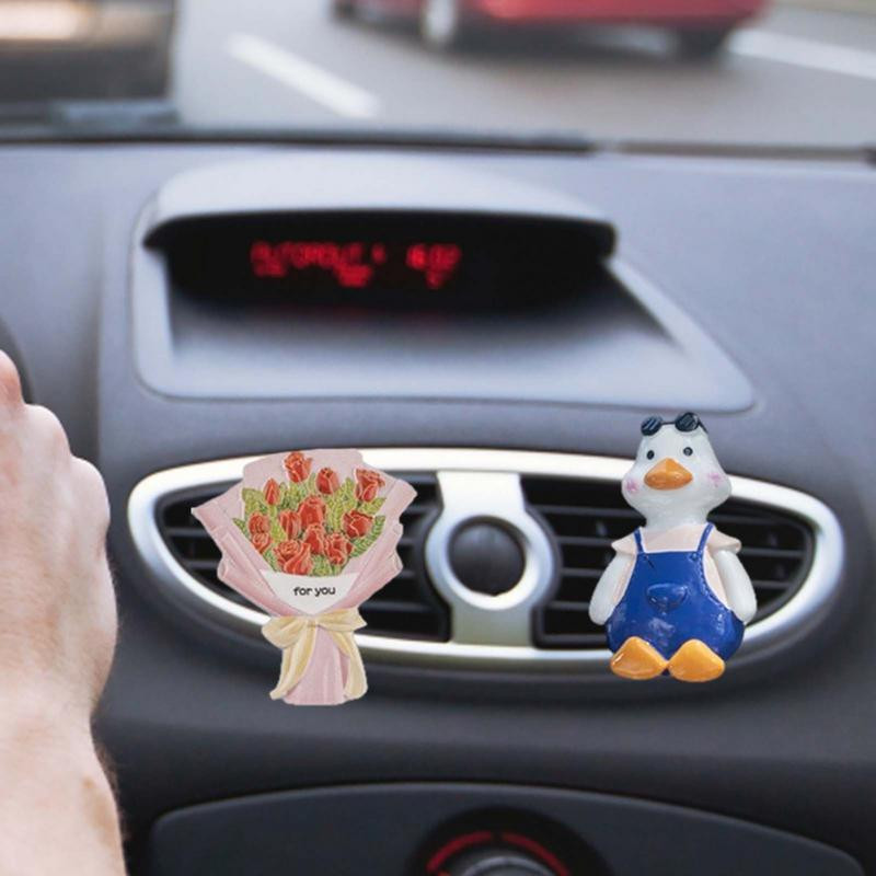 Gėlių puokštė Automobilio oro ventiliacijos spaustukas Mielas oro difuzoriaus segtukas Automobilių kvepalų kvapas oro valytuvas Mielas oro ventiliacijos angos priedai Dekoracijos
