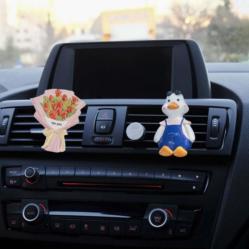 Gėlių puokštė Automobilio oro ventiliacijos spaustukas Mielas oro difuzoriaus segtukas Automobilių kvepalų kvapas oro valytuvas Mielas oro ventiliacijos angos priedai Dekoracijos