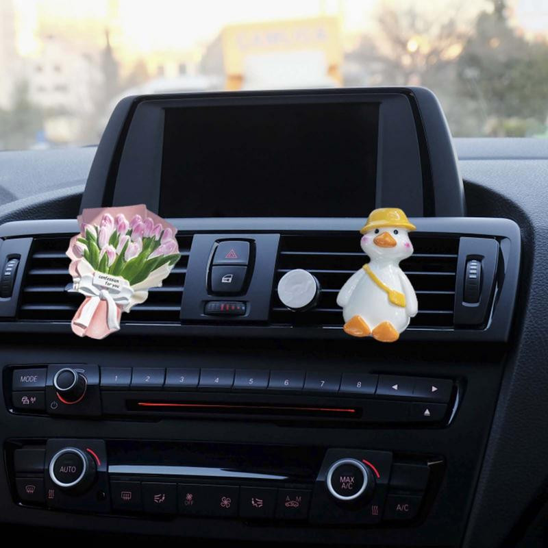 Gėlių puokštė Automobilio oro ventiliacijos spaustukas Mielas oro difuzoriaus segtukas Automobilių kvepalų kvapas oro valytuvas Mielas oro ventiliacijos angos priedai Dekoracijos