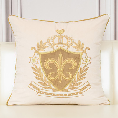 Aeckself luksuzna baršunasta jastučnica s europskim vezom Dekoracija doma tamnoplavo zlatno bež crna jastučnica za bacanje