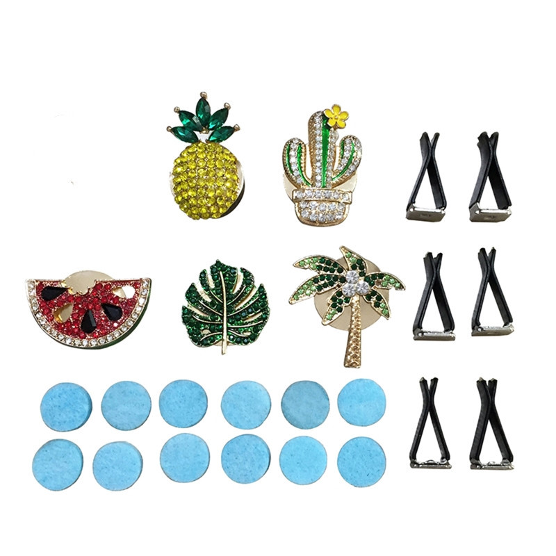 1 db Hawaii stílusú Blingbling autós légfrissítő csíptető strasszos szilárd aromaterápiás diffúzor klip Parfüm szellőző belső dekoráció