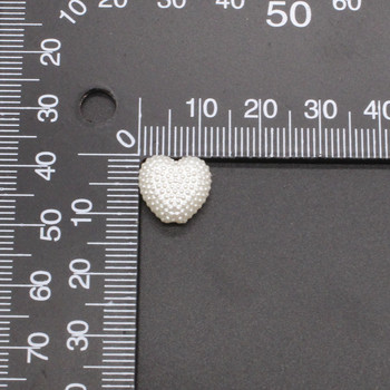 50 ΤΕΜ Ακρυλικές χάντρες Καρδιά DIY Απομίμηση μαργαριταριού στυλ κατασκευής κολιέ Βραχιόλι κοσμήματα αξεσουάρ