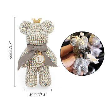 Bling χαριτωμένα αξεσουάρ αυτοκινήτου Crystal Bear αποσμητικό αυτοκινήτου με κλιπ αερισμού Diamond Rhinestone Car Perfume Εσωτερική διακόσμηση