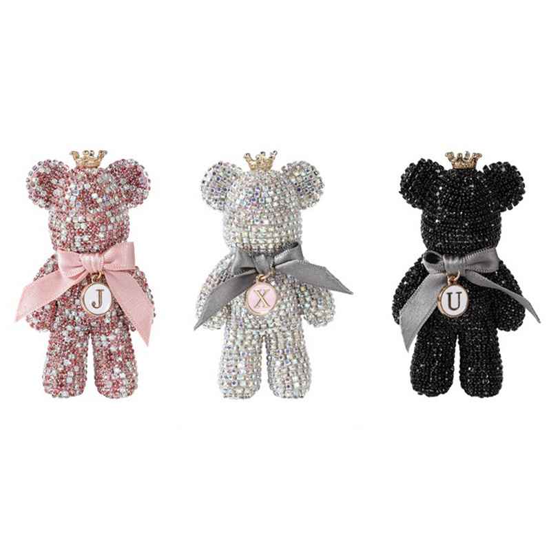 Bling mielas automobilio priedai Crystal Bear automobilio oro gaiviklis su ventiliacijos spaustuku deimantinis kalnų krištolas Automobilių kvepalai vidaus apdaila