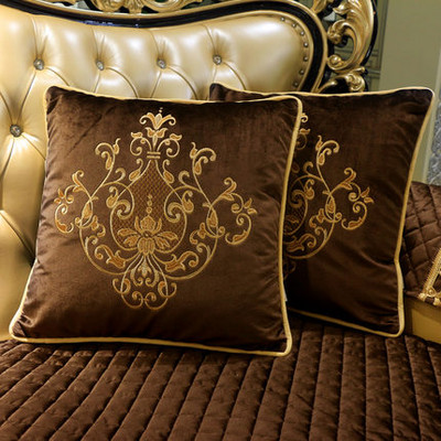 Kućni dekor Jastuk Navlaka Ukrasna jastučnica Moderna europska flora Vez Kauč Posteljina Sobna stolica Baršun Rođak