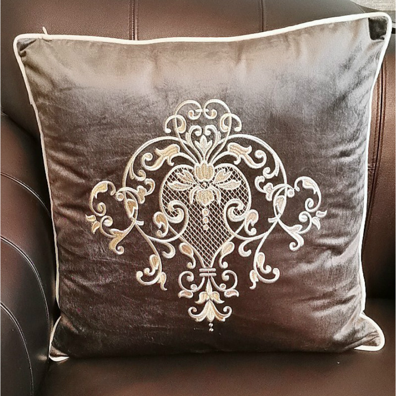 Kućni dekor Jastuk Navlaka Ukrasna jastučnica Moderna europska flora Vez Kauč Posteljina Sobna stolica Baršun Rođak