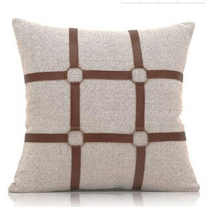 45x45 cm jednostavna smeđa jastučna navlaka za konja pamučno laneno pu kožna kopča jastučnica oko struka jastučna navlaka za naslon 50 cm