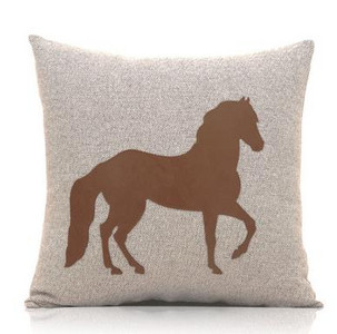 45x45 cm jednostavna smeđa jastučna navlaka za konja pamučno laneno pu kožna kopča jastučnica oko struka jastučna navlaka za naslon 50 cm