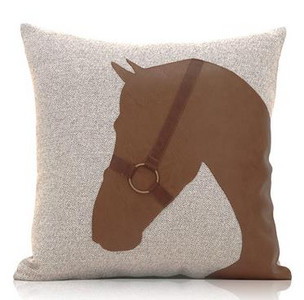 45x45 cm jednostavna smeđa jastučna navlaka za konja pamučno laneno pu kožna kopča jastučnica oko struka jastučna navlaka za naslon 50 cm