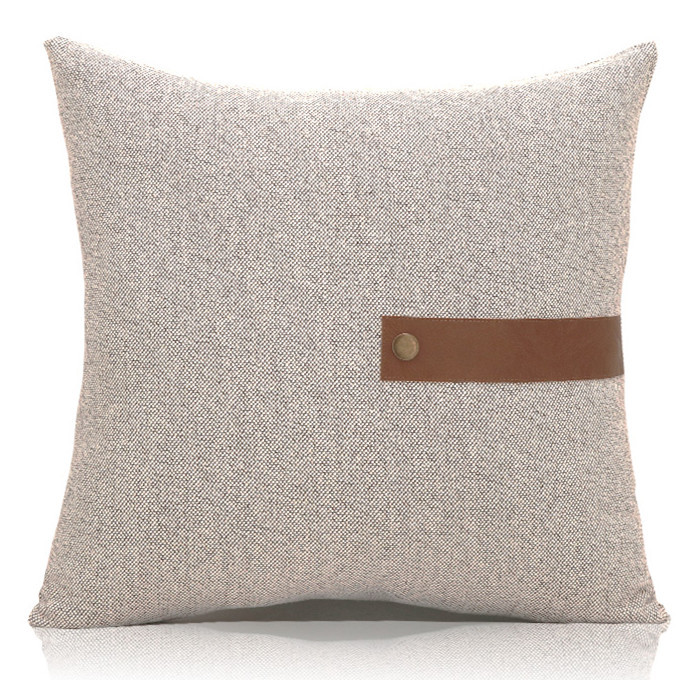 45x45 cm jednostavna smeđa jastučna navlaka za konja pamučno laneno pu kožna kopča jastučnica oko struka jastučna navlaka za naslon 50 cm