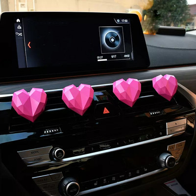 Love Heart Освежител за въздух за кола Аромат за кола Парфюм Щипка Дифузор Автоматичен отдушник Аромат Разсейвател за парфюм Декорация на автомобила Интериорни аксесоари
