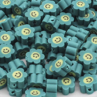 Tamno ružičasti osmijeh Cvjetovi Perle odstojnika od polimerske gline Sunčani cvijet, za izradu nakita, za izradu naušnica Dodaci za ogrlice 10 mm