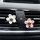 2 komada ljupkih ukrasa za parfeme za automobile u obliku cvijeta Pink i bijeli cvjetovi stezaljka osvježivač zraka za automobil aroma parfemi za automobile