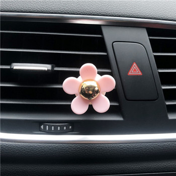 2 τμχ Υπέροχη διακόσμηση αρώματος αυτοκινήτου σε σχήμα λουλουδιών Ροζ και λευκά λουλούδια κλιπ αποσμητικό αυτοκινήτου άρωμα αρώματα αυτοκινήτου