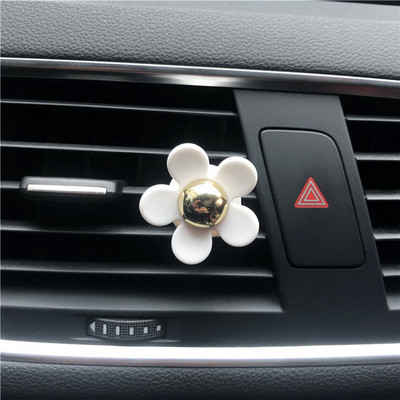 2 komada ljupkih ukrasa za parfeme za automobile u obliku cvijeta Pink i bijeli cvjetovi stezaljka osvježivač zraka za automobil aroma parfemi za automobile