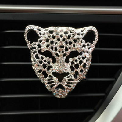 Légfrissítő Aranyos Gyémánt Leopard Auto Klíma Szellőző Clip Parfüm Kimenet Légszag Diffúzor Illat Autó tartozékok