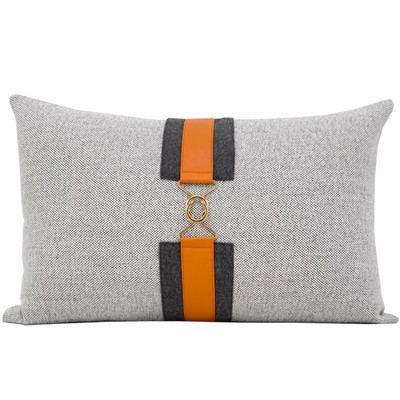 svijetlo luksuzna narančasta siva jastučnica pamučna lanena jastučnica jastučnica oko struka