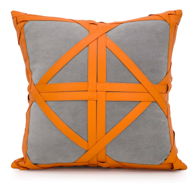 svijetlo luksuzna narančasta siva jastučnica pamučna lanena jastučnica jastučnica oko struka