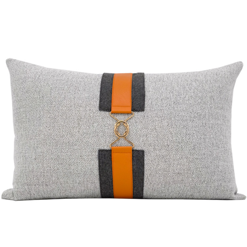 svijetlo luksuzna narančasta siva jastučnica pamučna lanena jastučnica jastučnica oko struka