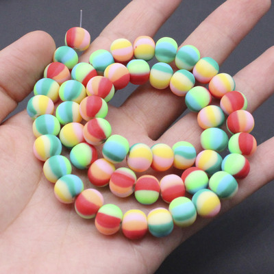 Okrugle perle od polimerne smole i gline Čip disk Labavi odstojnik Ručno izrađene perle za narukvice za izradu nakita DIY