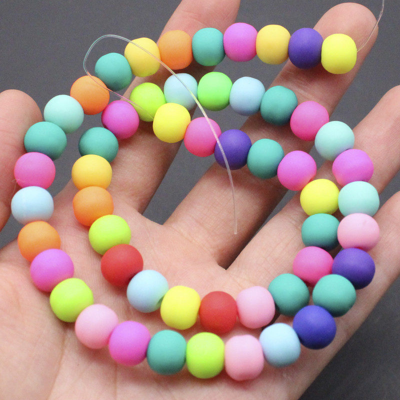 Okrugle perle od polimerne smole i gline Čip disk Labavi odstojnik Ručno izrađene perle za narukvice za izradu nakita DIY
