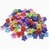 30/50/100 kom 10 mm perle s osmijehom na licu pentagrama perle od polimerske gline labave perle za odstojnike za izradu nakita DIY pribor za narukvice