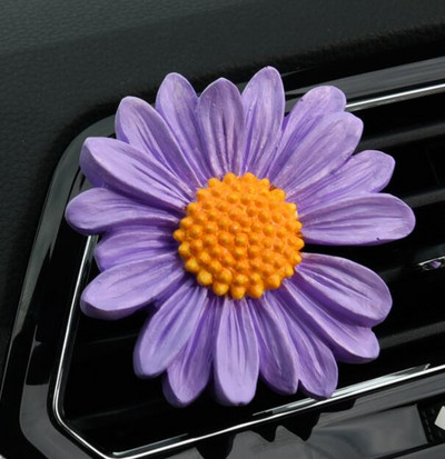 Nova 6CM gipsana tratinčica Stezaljka za parfeme za automobil Dodaci za automobile Suncokret Klima-uređaj Air Out Aromaterapijski ukrasi Stezaljka za žene