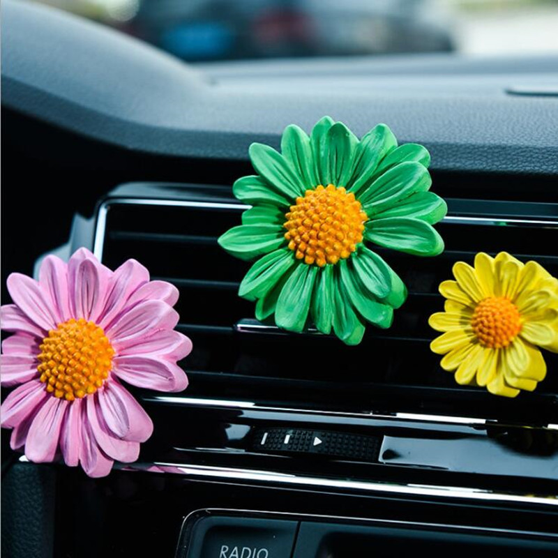 Nova 6CM gipsana tratinčica Stezaljka za parfeme za automobil Dodaci za automobile Suncokret Klima-uređaj Air Out Aromaterapijski ukrasi Stezaljka za žene