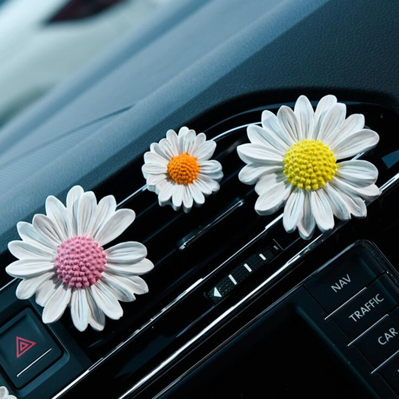Nova 6CM gipsana tratinčica Stezaljka za parfeme za automobil Dodaci za automobile Suncokret Klima-uređaj Air Out Aromaterapijski ukrasi Stezaljka za žene