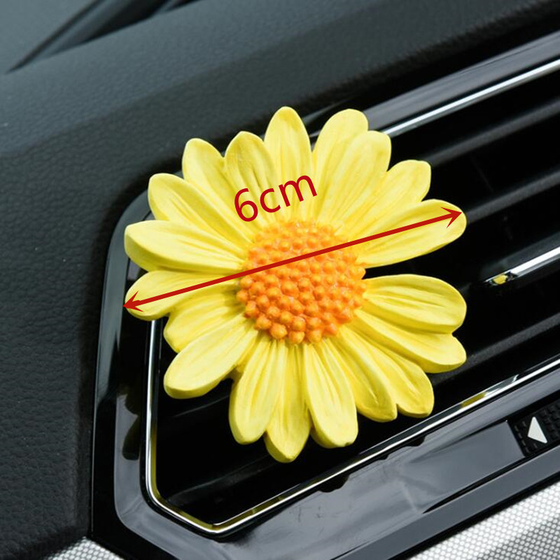 Nova 6CM gipsana tratinčica Stezaljka za parfeme za automobil Dodaci za automobile Suncokret Klima-uređaj Air Out Aromaterapijski ukrasi Stezaljka za žene
