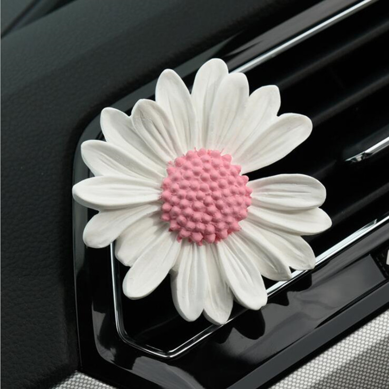 Nova 6CM gipsana tratinčica Stezaljka za parfeme za automobil Dodaci za automobile Suncokret Klima-uređaj Air Out Aromaterapijski ukrasi Stezaljka za žene