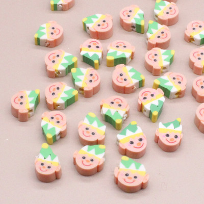 30/50/100 kom 10 mm višebojne perle za osmijeh na licu Perle od polimerske gline labave perle za odstojnike za izradu nakita DIY pribor za narukvice