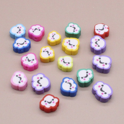 30/50/100 kom 10 mm višebojne perle za osmijeh na licu Perle od polimerske gline labave perle za odstojnike za izradu nakita DIY pribor za narukvice