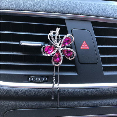 Fém virágok Medál Auto styling Dekoratív parfüm klip Pearl Flower autós parfüm Légkondicionáló légfrissítő Díszek