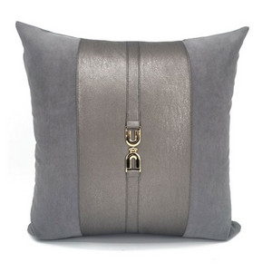 svijetlo luksuzna siva/narančasta/boja kave jastučnica pu koža antilop patchwork jastučnica ukrasna kopča jastučnica oko struka