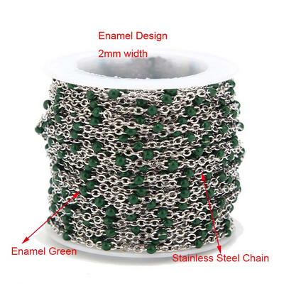 Veleprodaja 1 rola/10 metara širine 2 mm od nehrđajućeg čelika, pozlaćeni satelitski kabelski kuglasti lanac s perlama za izradu ženskih ogrlica za djevojčice