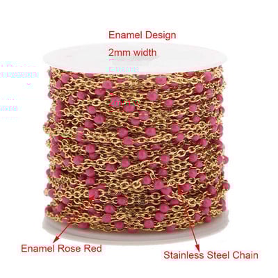 Veleprodaja 1 rola/10 metara širine 2 mm od nehrđajućeg čelika, pozlaćeni satelitski kabelski kuglasti lanac s perlama za izradu ženskih ogrlica za djevojčice