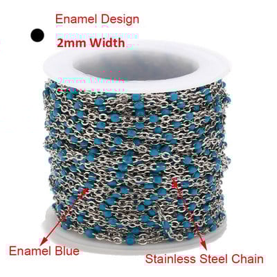 Veleprodaja 1 rola/10 metara širine 2 mm od nehrđajućeg čelika, pozlaćeni satelitski kabelski kuglasti lanac s perlama za izradu ženskih ogrlica za djevojčice